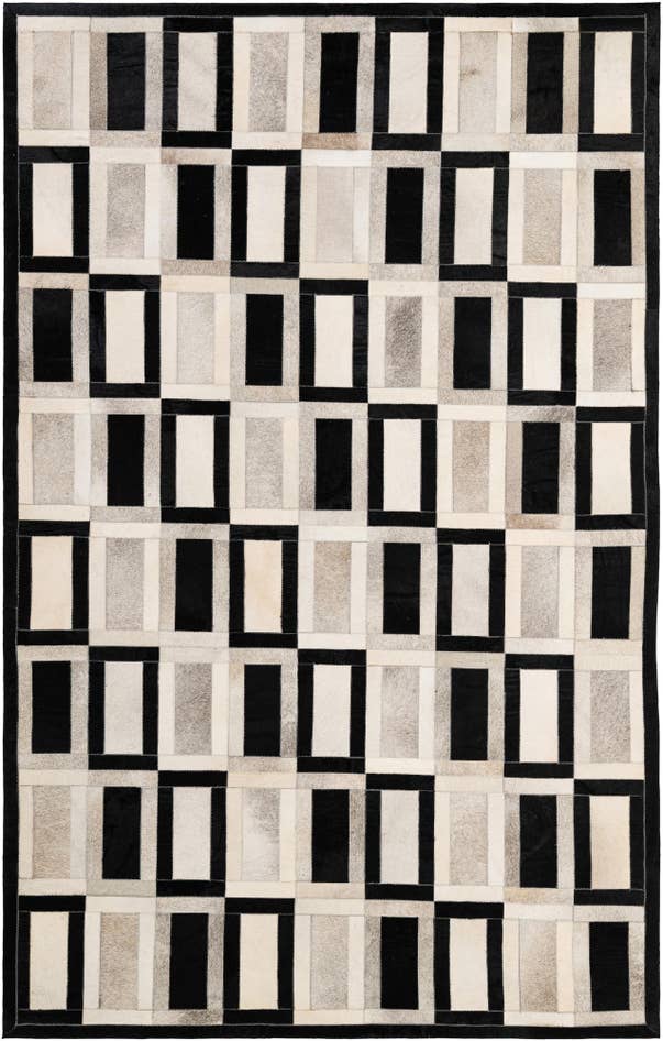 Detail image of 5' 1 x 7' 11 Cowhide - Patchwork Rug