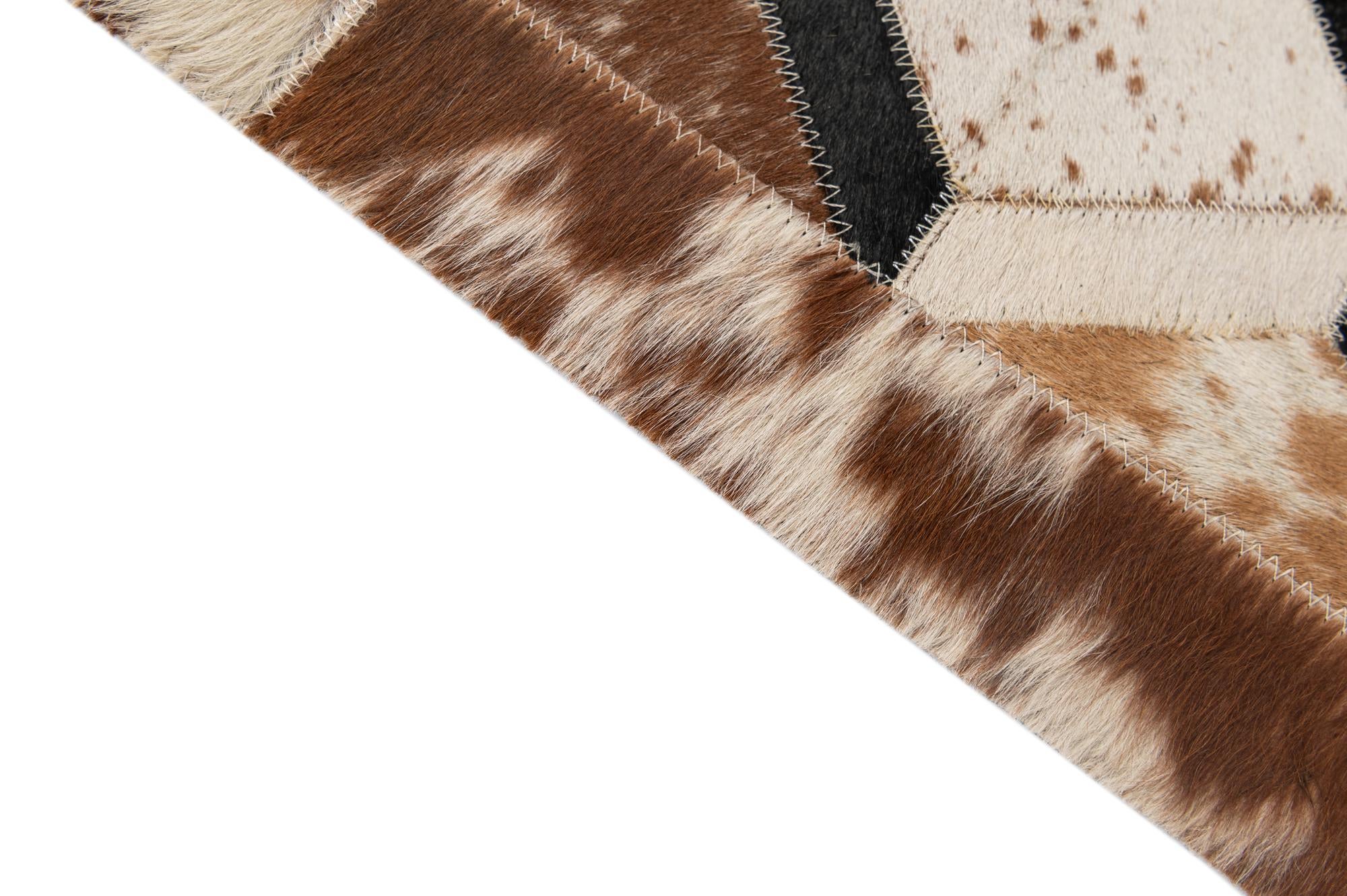 5' 1 x 8' 2 Cowhide - Patchwork Rug