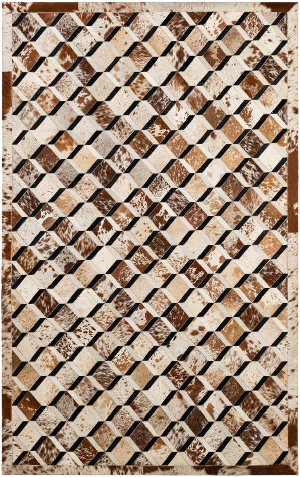 Detail image of 5' 1 x 8' 2 Cowhide - Patchwork Rug
