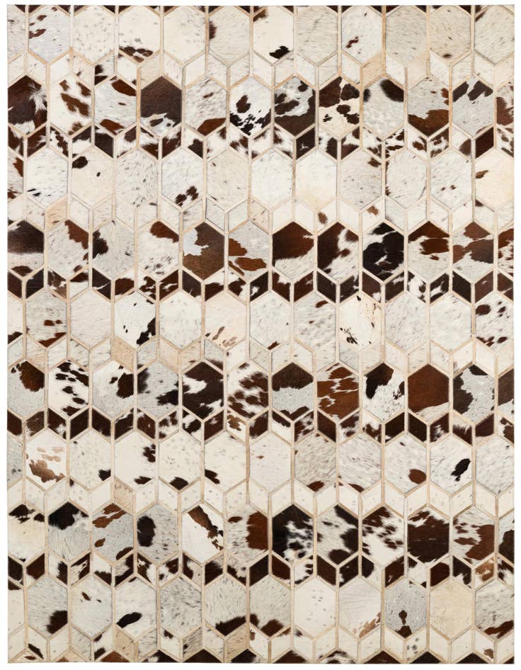 Detail image of 5' x 8' 2 Cowhide - Patchwork Rug