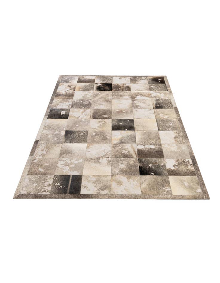 Detail image of 5' 2 x 8' Cowhide - Patchwork Rug