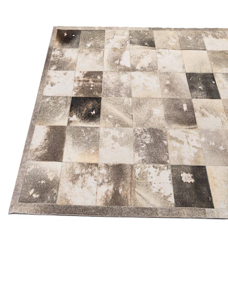 Detail image of 5' 2 x 8' Cowhide - Patchwork Rug