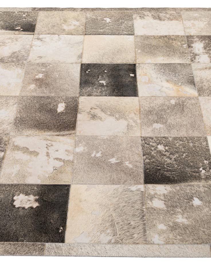Detail image of 5' 2 x 8' Cowhide - Patchwork Rug