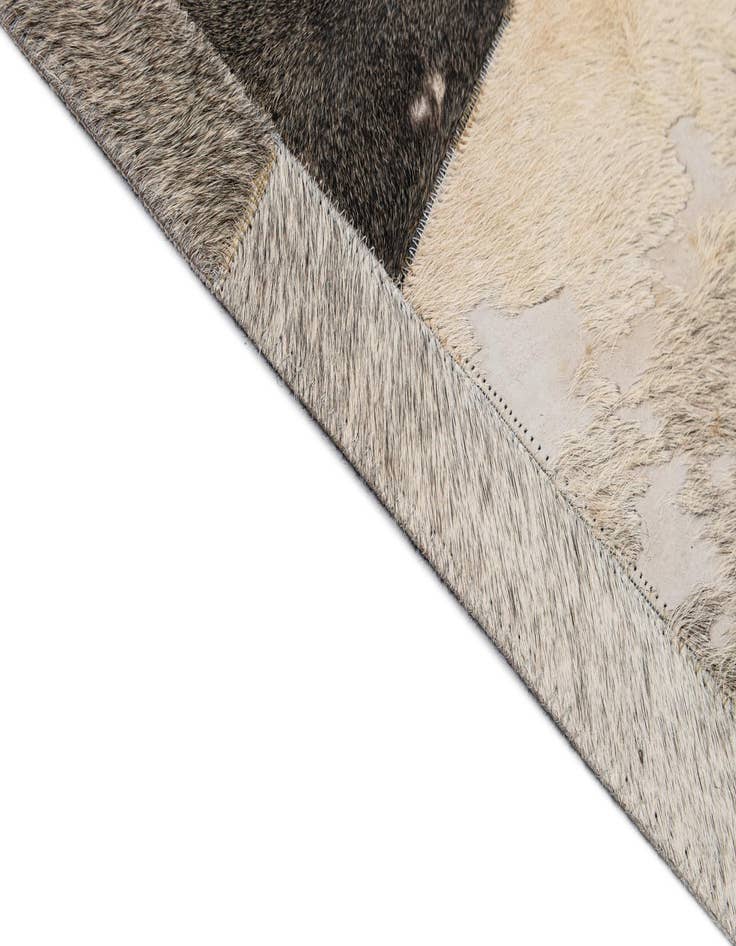 Detail image of 5' 2 x 8' Cowhide - Patchwork Rug