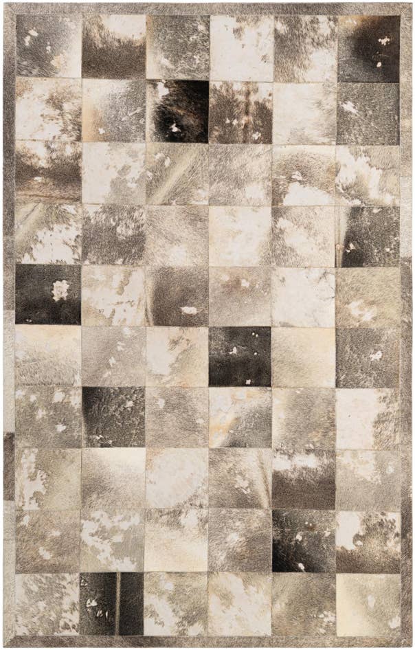 Detail image of 5' 2 x 8' Cowhide - Patchwork Rug