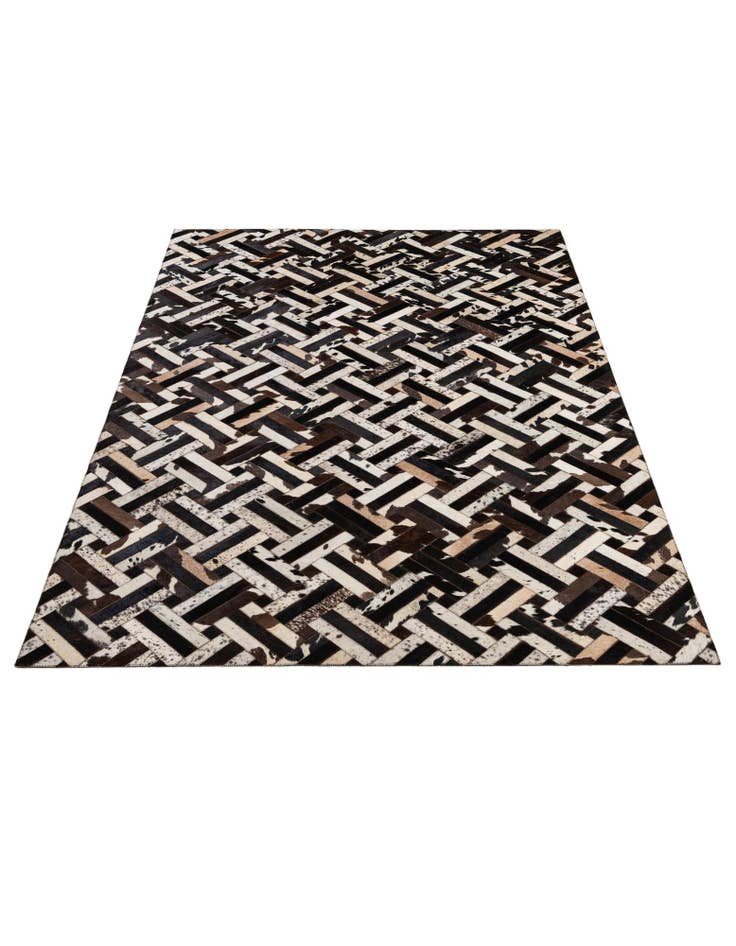 Detail image of 5' 1 x 8' Cowhide - Patchwork Rug