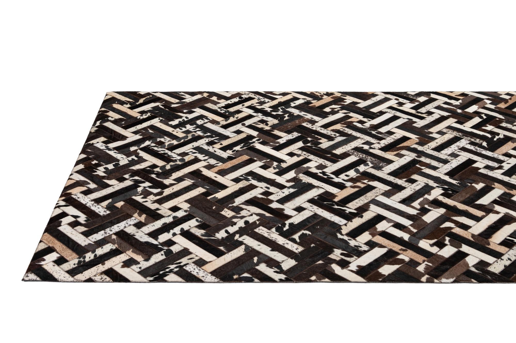 5' 1 x 8' Cowhide - Patchwork Rug