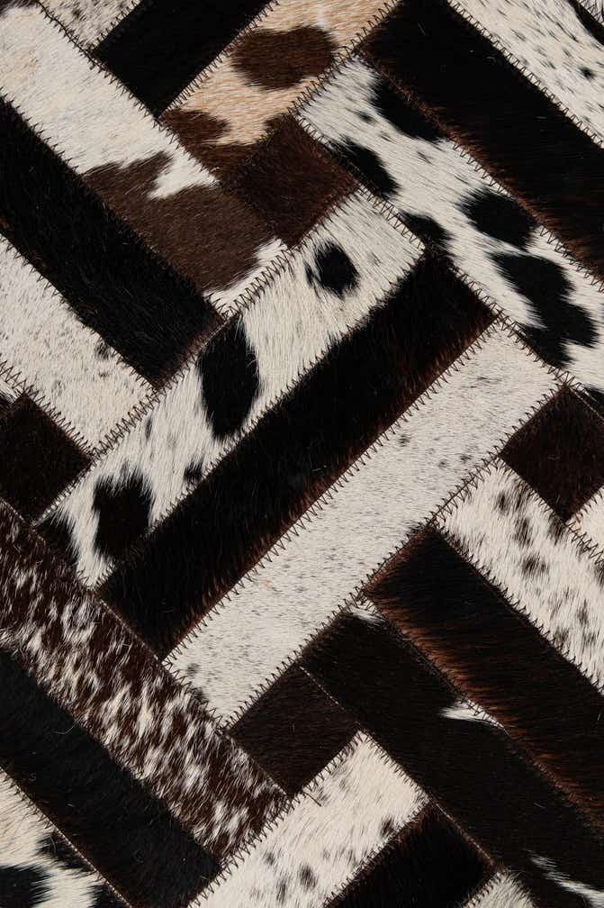 5' 1 x 8' Cowhide - Patchwork Rug