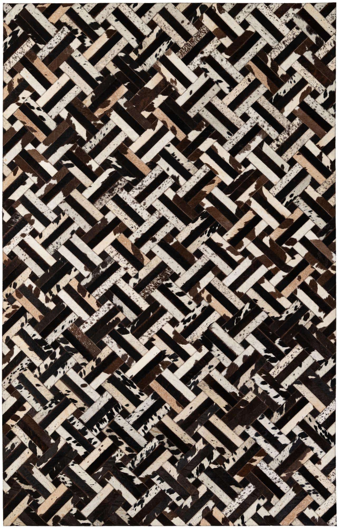 5' 1 x 8' Cowhide - Patchwork Rug