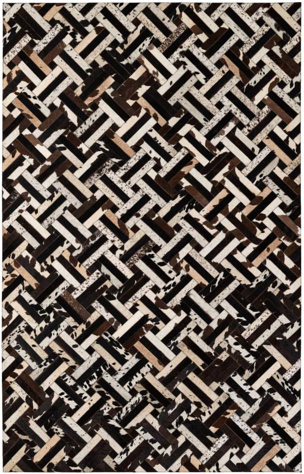 Detail image of 5' 1 x 8' Cowhide - Patchwork Rug