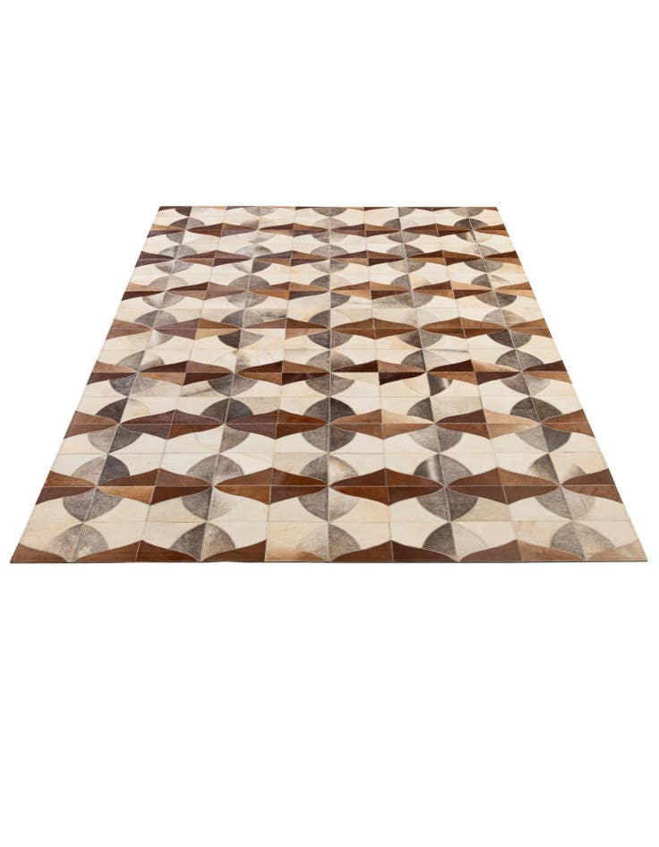 Detail image of 4' 11 x 7' 10 Cowhide - Patchwork Rug