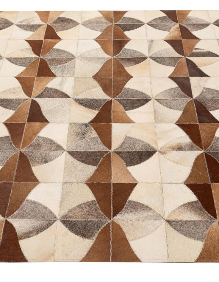 Detail image of 4' 11 x 7' 10 Cowhide - Patchwork Rug