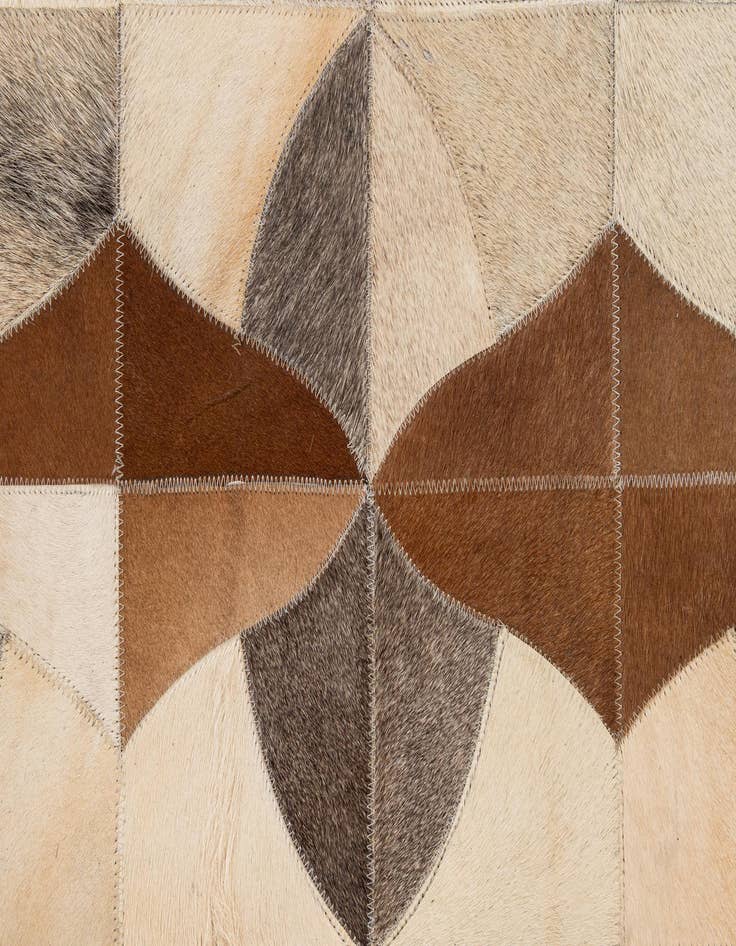 Detail image of 4' 11 x 7' 10 Cowhide - Patchwork Rug