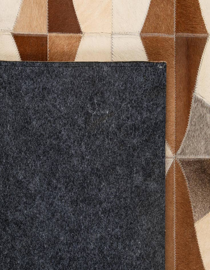 Detail image of 4' 11 x 7' 10 Cowhide - Patchwork Rug