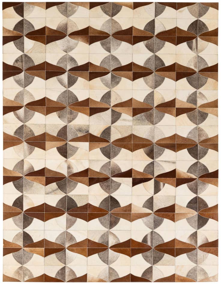 Detail image of 4' 11 x 7' 10 Cowhide - Patchwork Rug