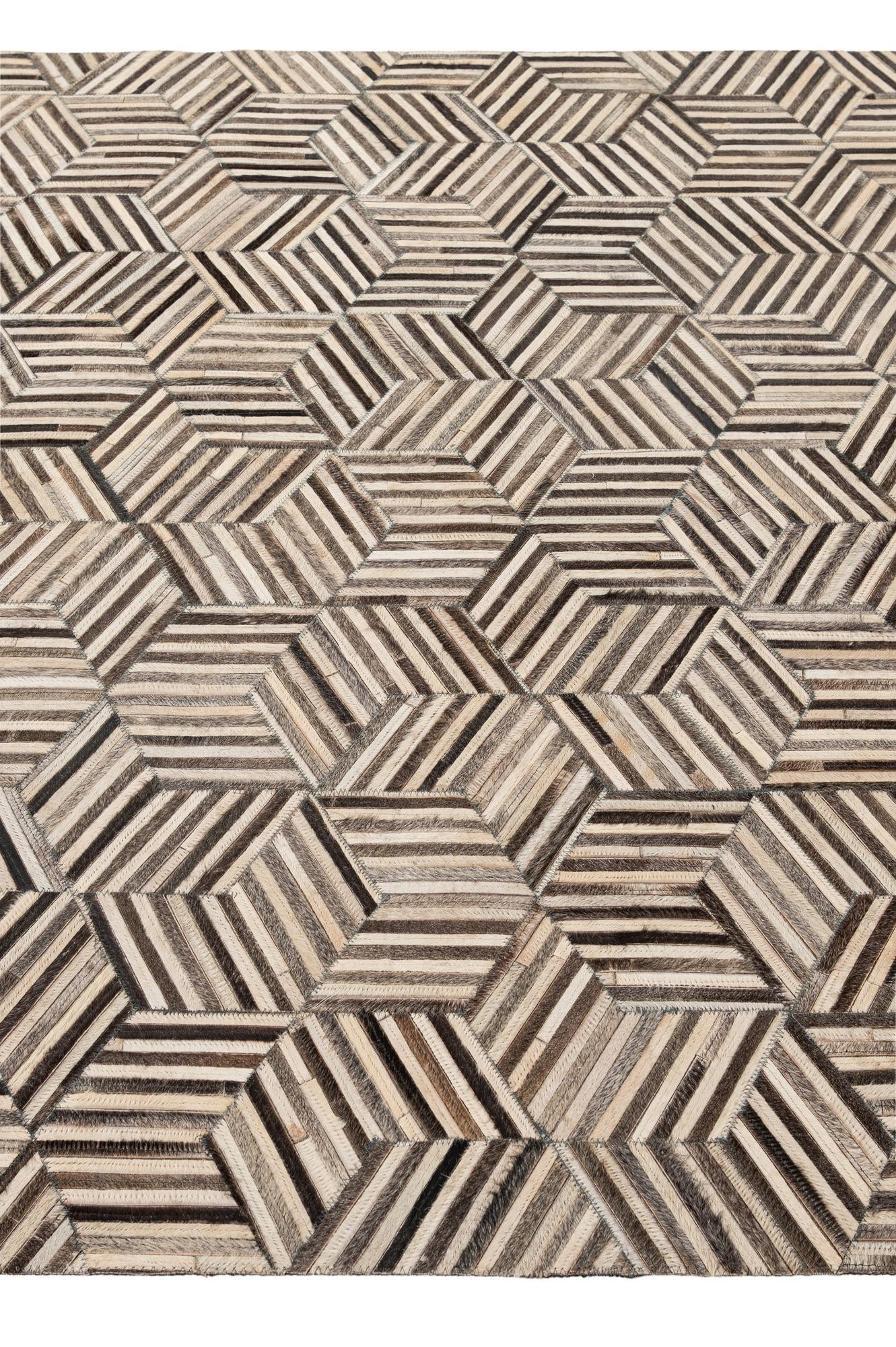 4' 11 x 8' 1 Cowhide - Patchwork Rug
