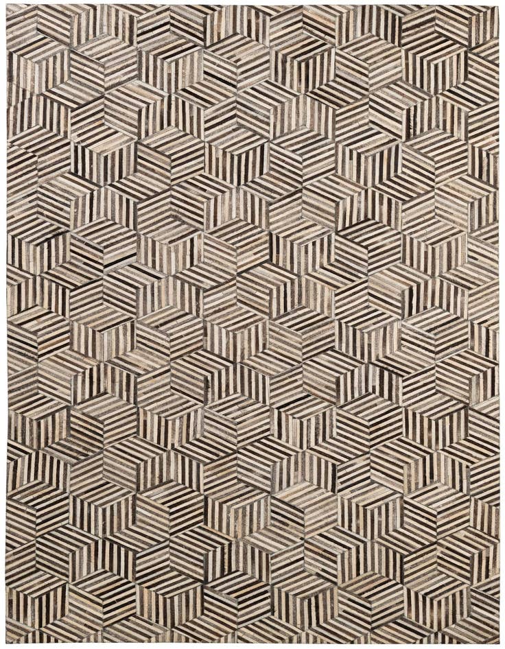 Detail image of 4' 11 x 8' 1 Cowhide - Patchwork Rug