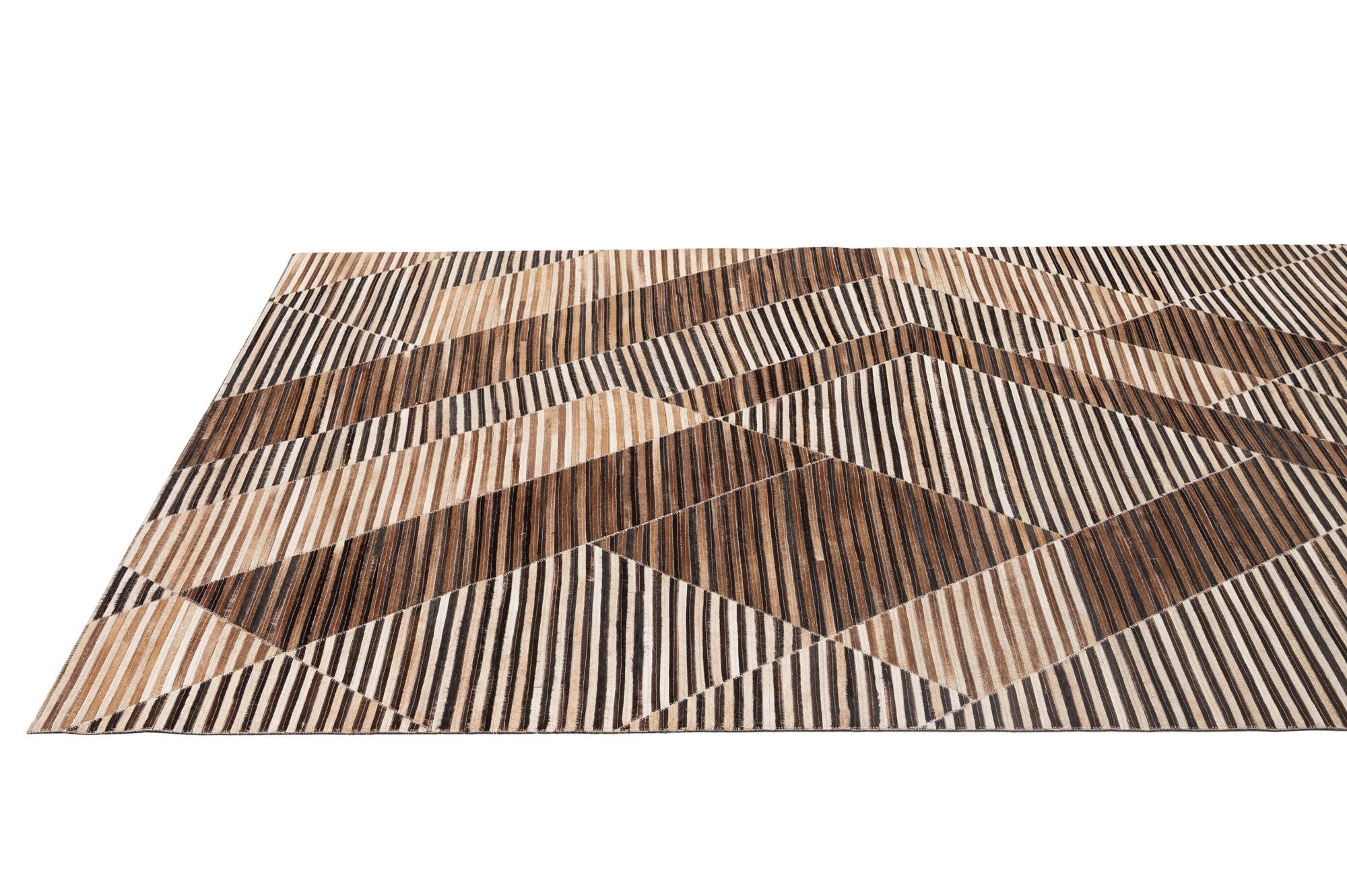 5' 1 x 8' 3 Cowhide - Patchwork Rug