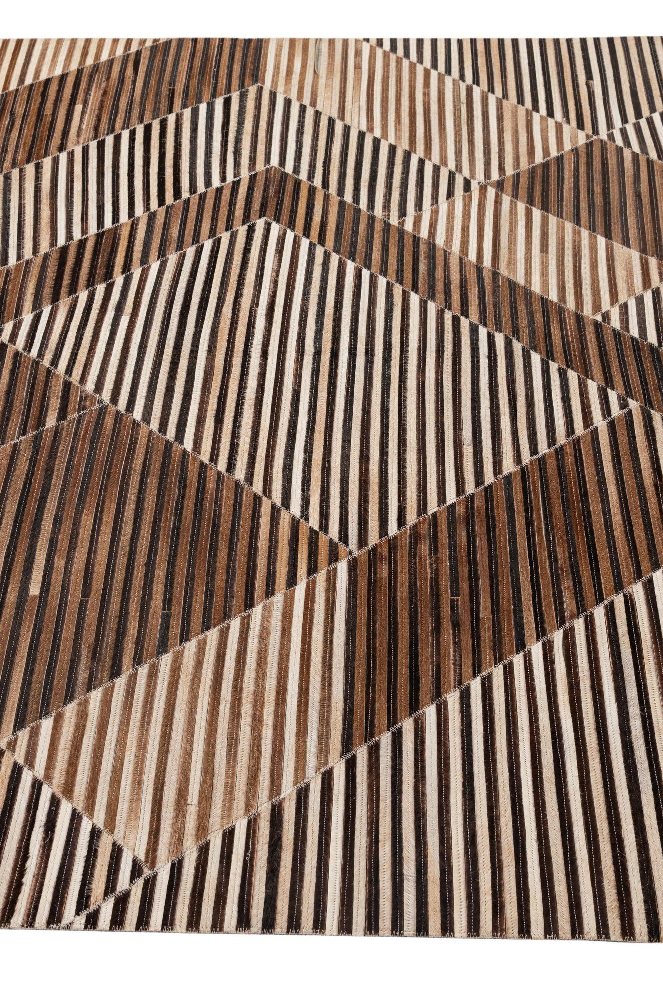 5' 1 x 8' 3 Cowhide - Patchwork Rug