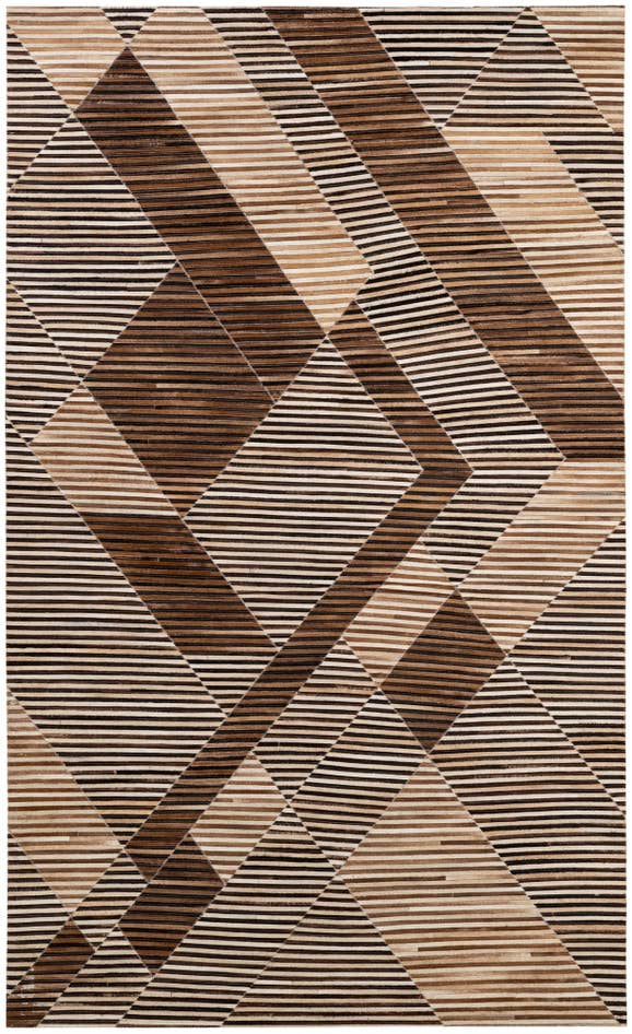 Detail image of 5' 1 x 8' 3 Cowhide - Patchwork Rug