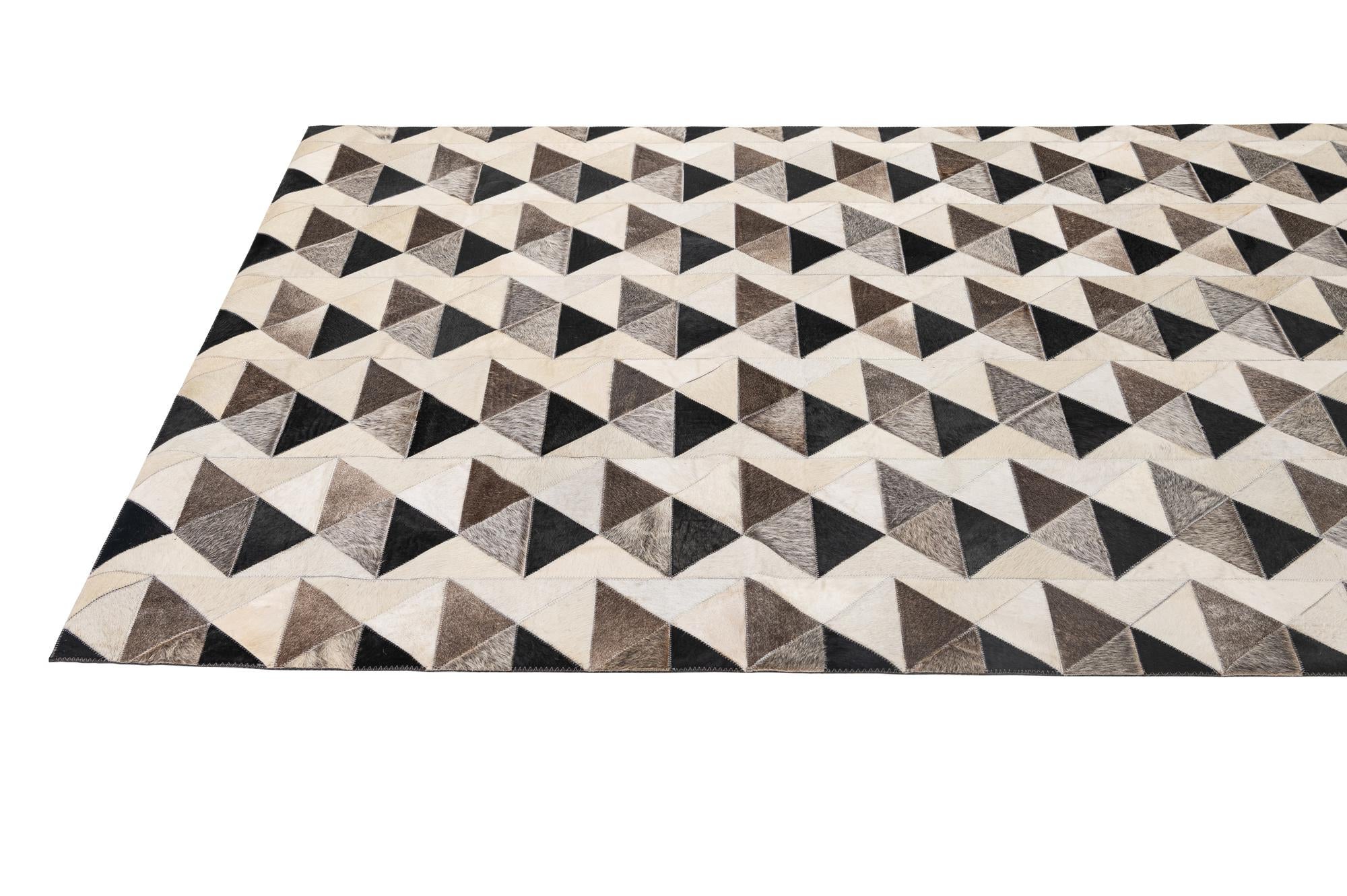 5' 3 x 8' 1 Cowhide - Patchwork Rug