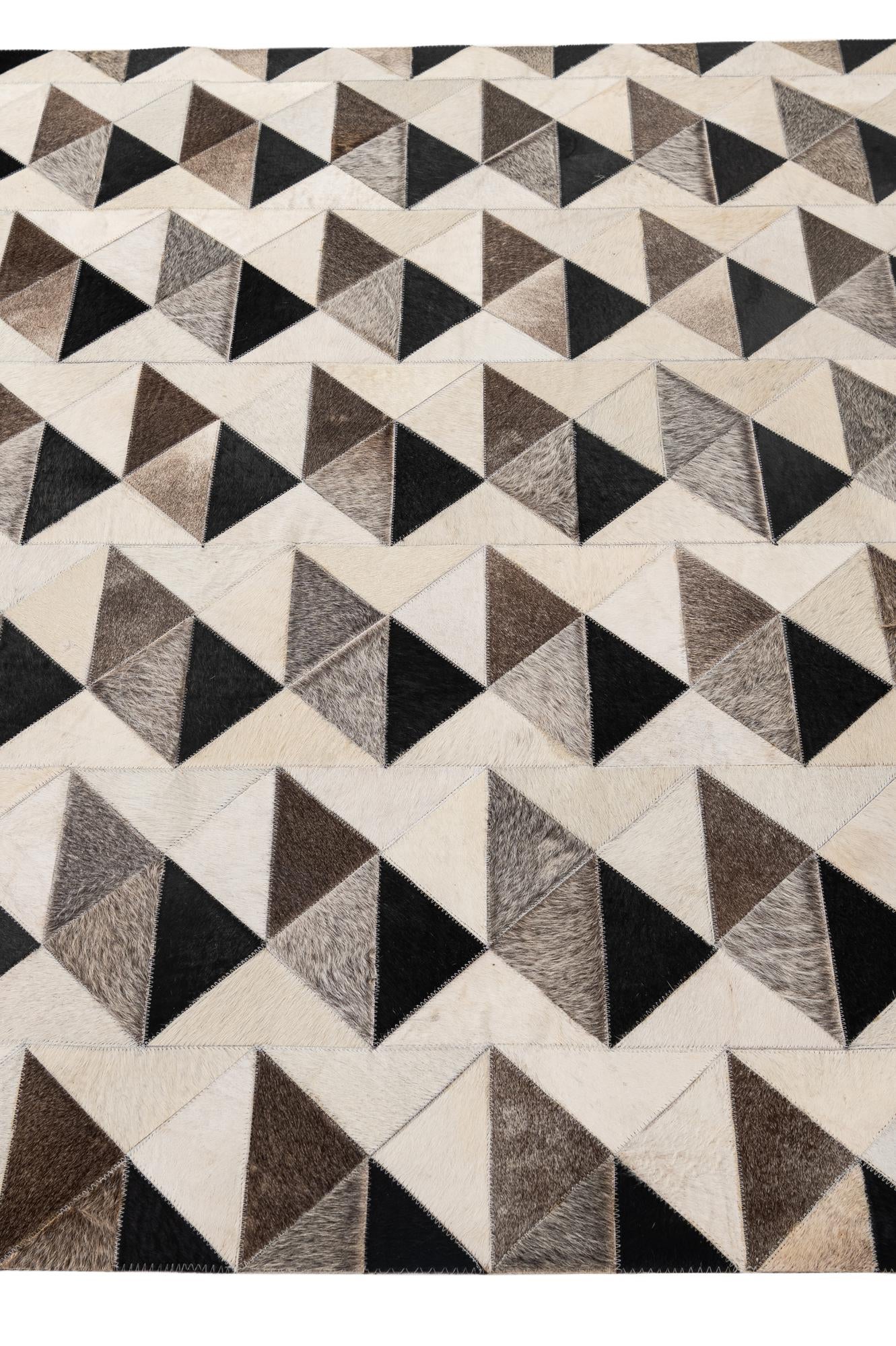 5' 3 x 8' 1 Cowhide - Patchwork Rug