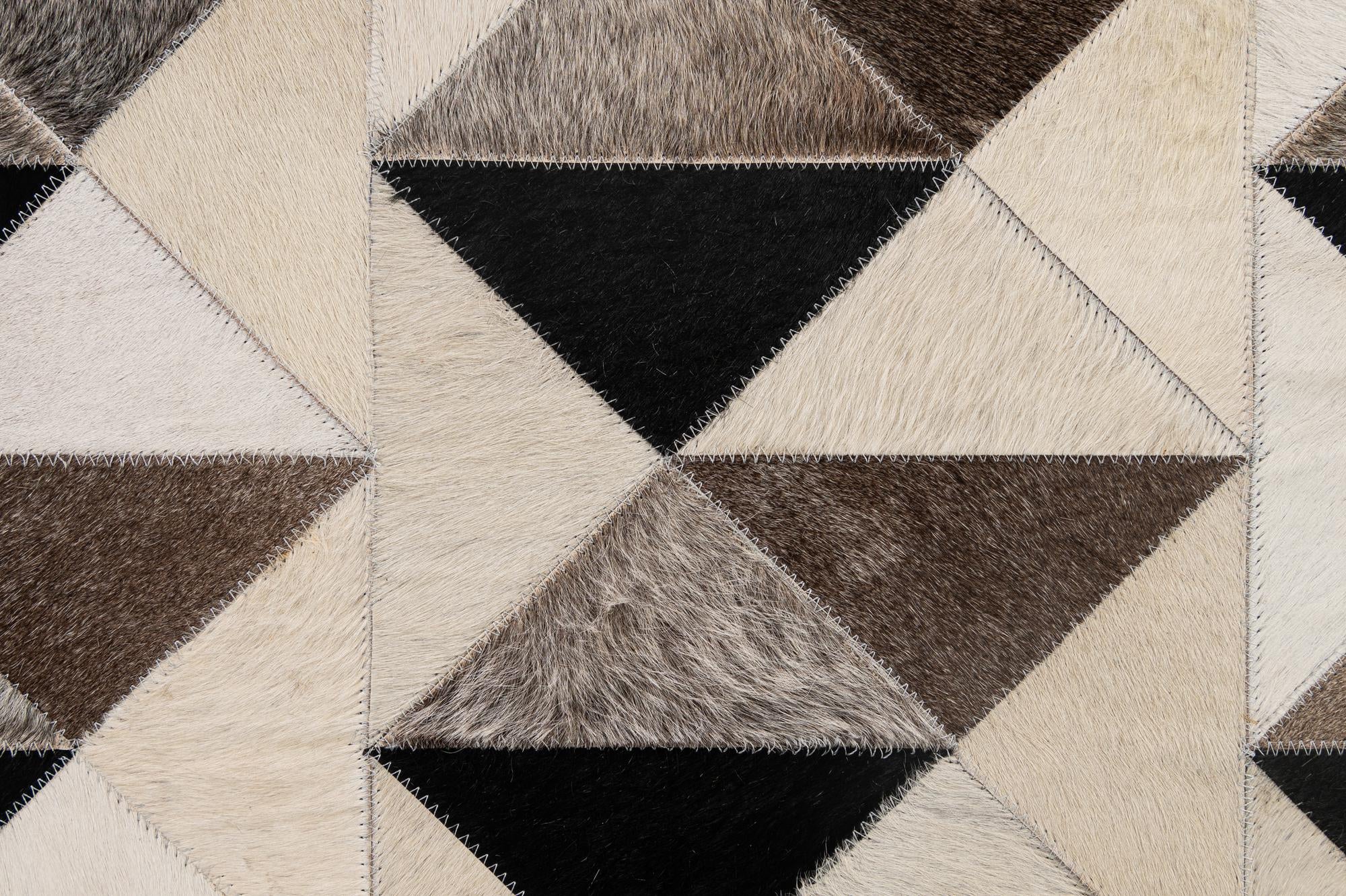 5' 3 x 8' 1 Cowhide - Patchwork Rug