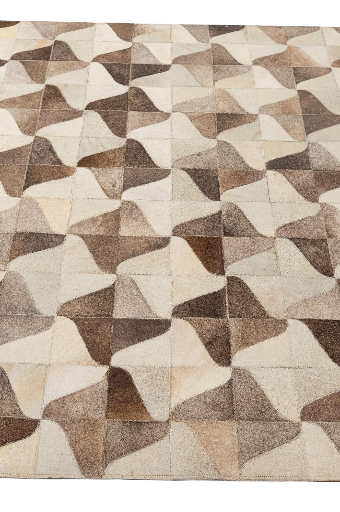 5' 2 x 7' 11 Cowhide - Patchwork Rug