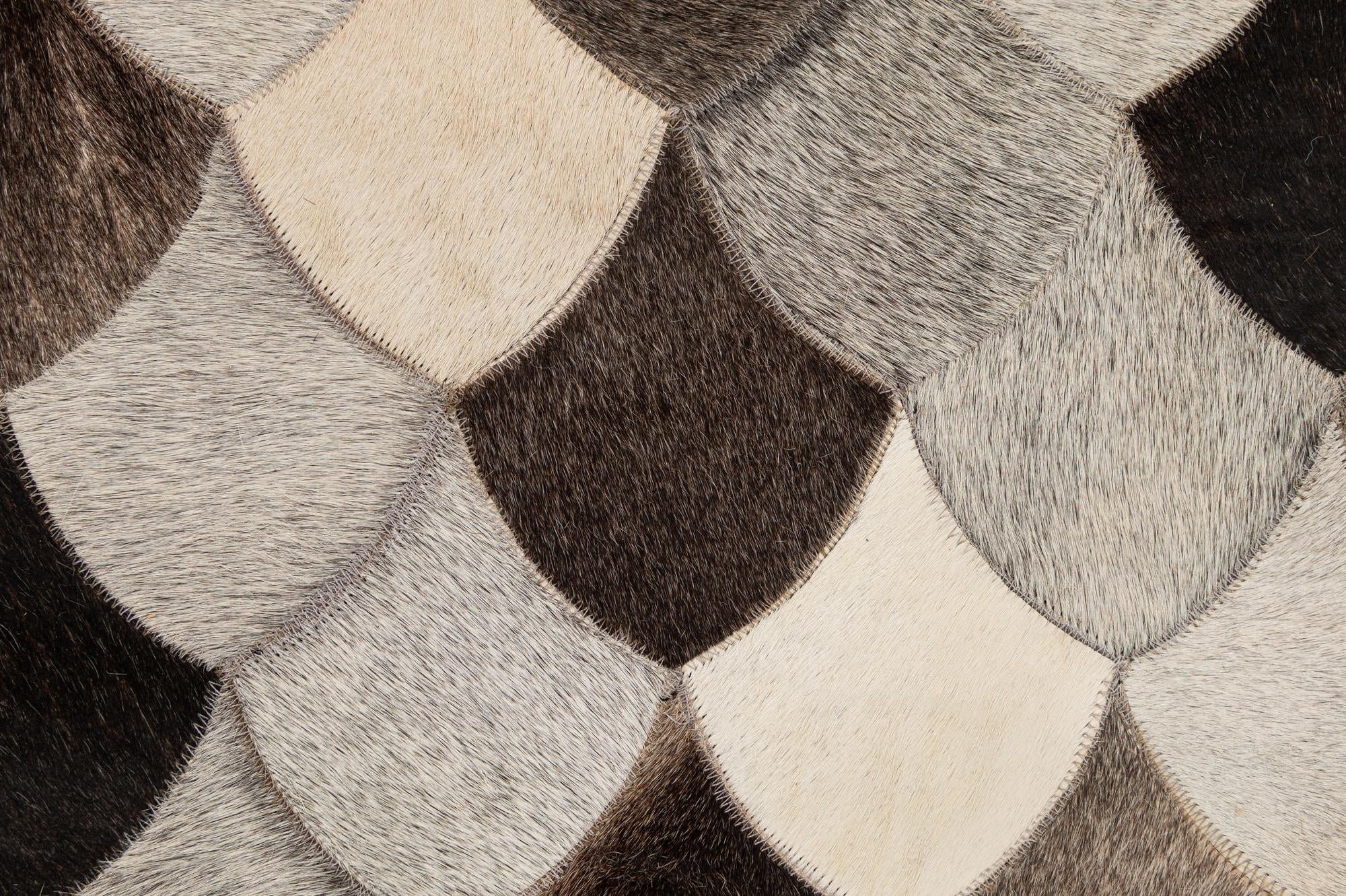 5' 1 x 8' Cowhide - Patchwork Rug