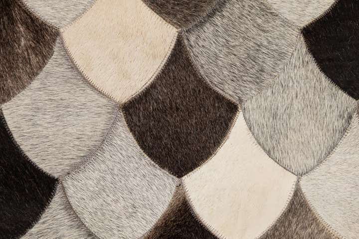 5' 1 x 8' Cowhide - Patchwork Rug