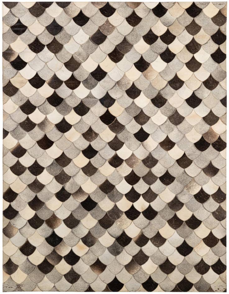 Detail image of 5' 1 x 8' Cowhide - Patchwork Rug