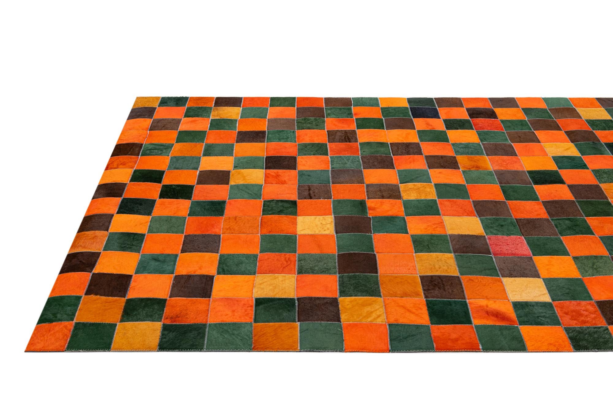 4' 11 x 7' 9 Cowhide - Patchwork Rug