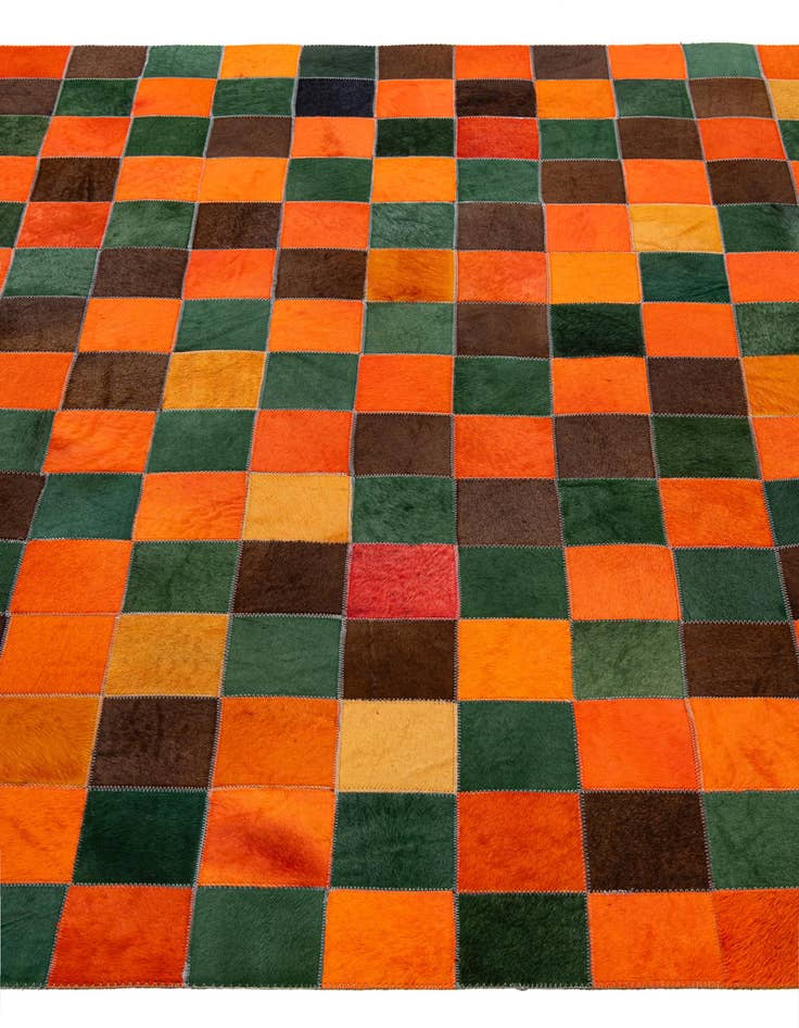 Detail image of 4' 11 x 7' 9 Cowhide - Patchwork Rug