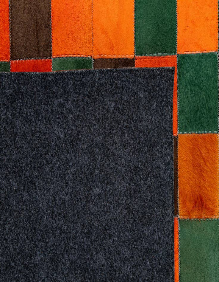 Detail image of 4' 11 x 7' 9 Cowhide - Patchwork Rug