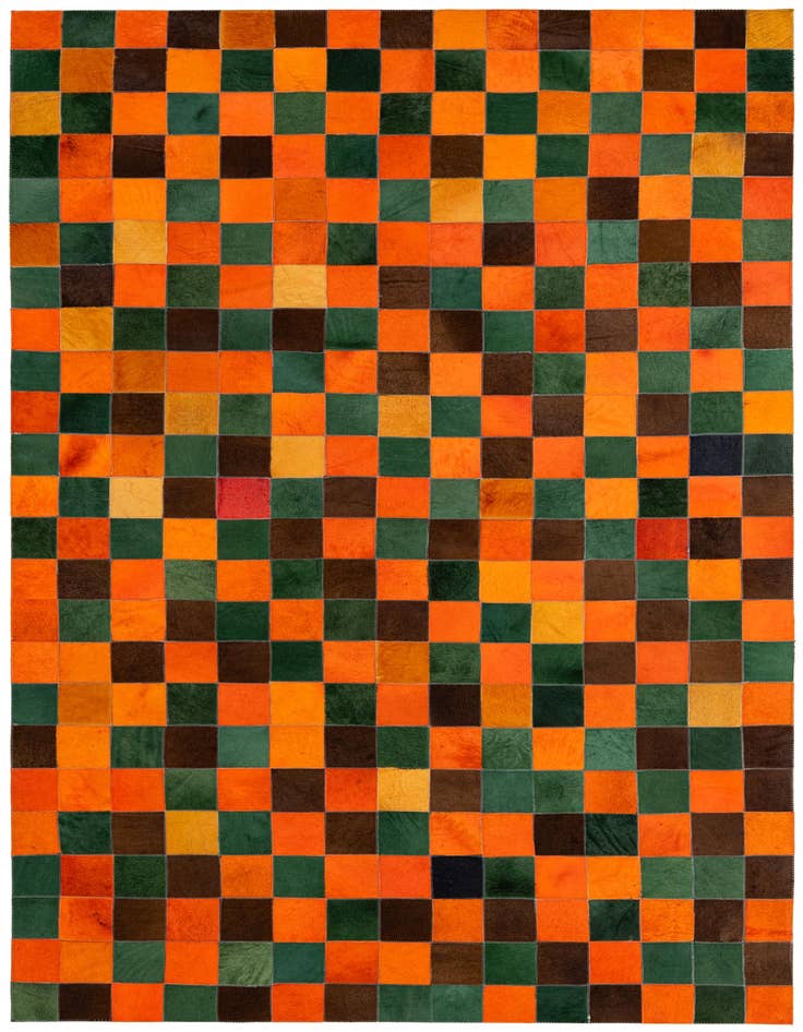 Detail image of 4' 11 x 7' 9 Cowhide - Patchwork Rug