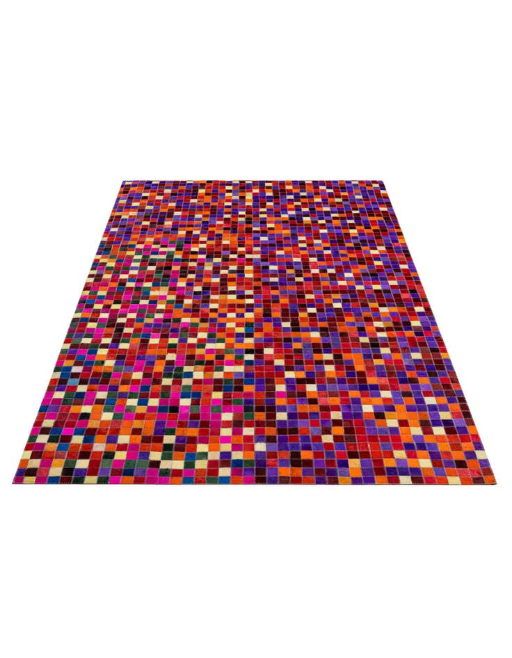 Detail image of 5' 2 x 8' 1 Cowhide - Patchwork Rug