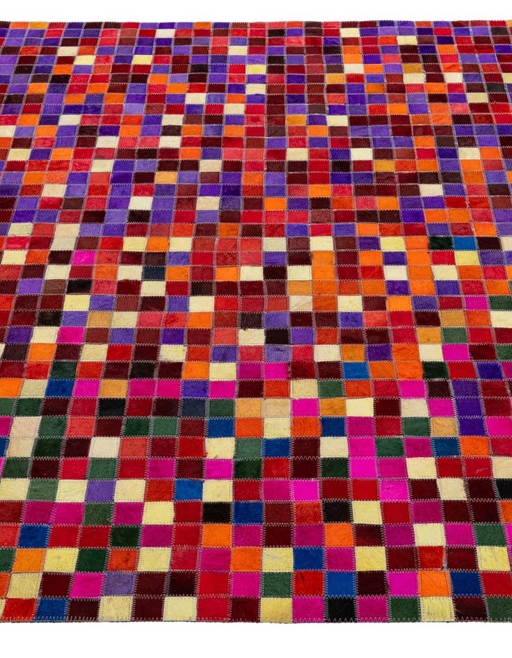 Detail image of 5' 2 x 8' 1 Cowhide - Patchwork Rug