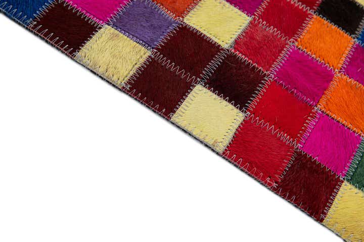 5' 2 x 8' 1 Cowhide - Patchwork Rug