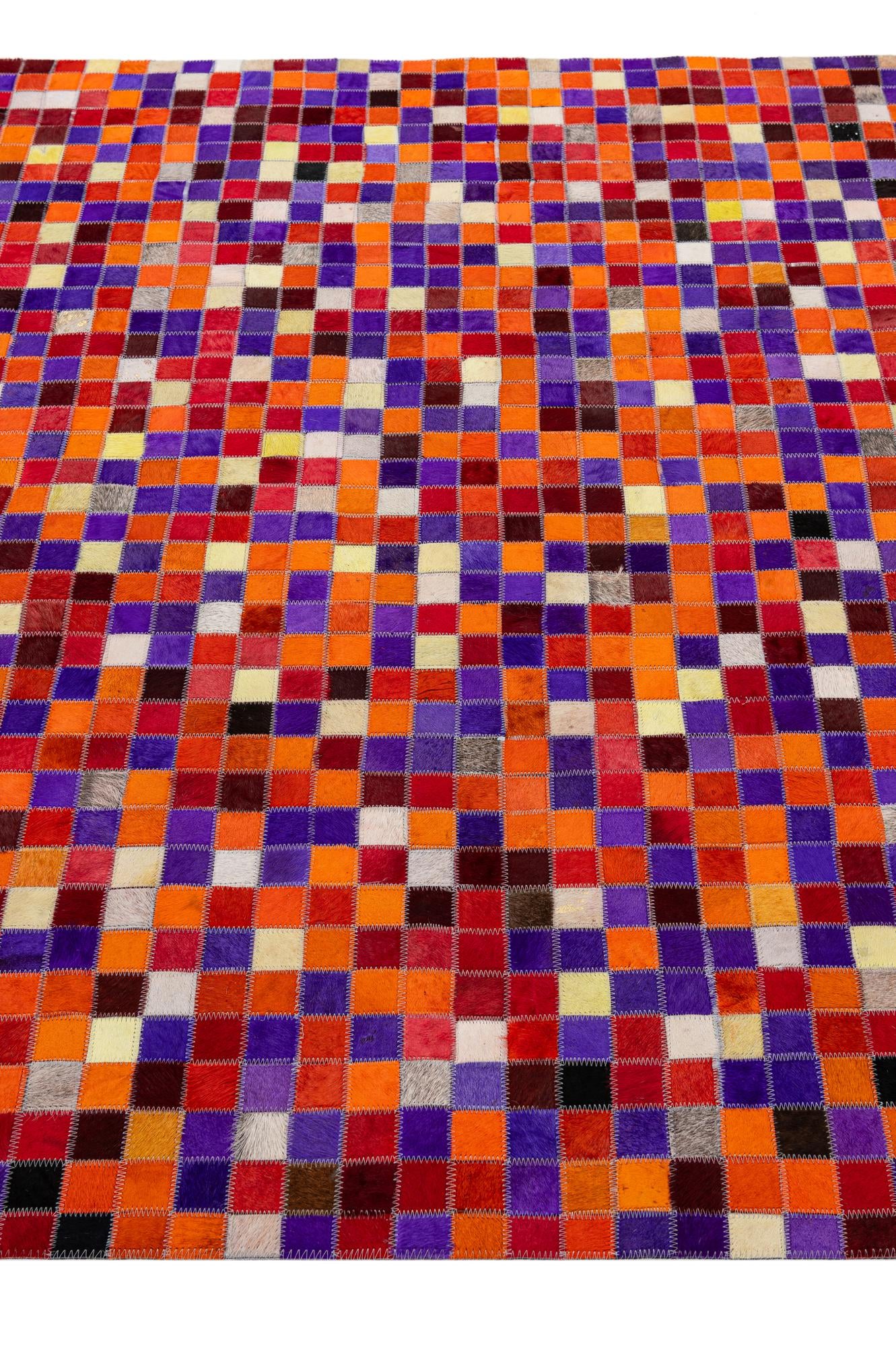 5' 2 x 8' 1 Cowhide - Patchwork Rug