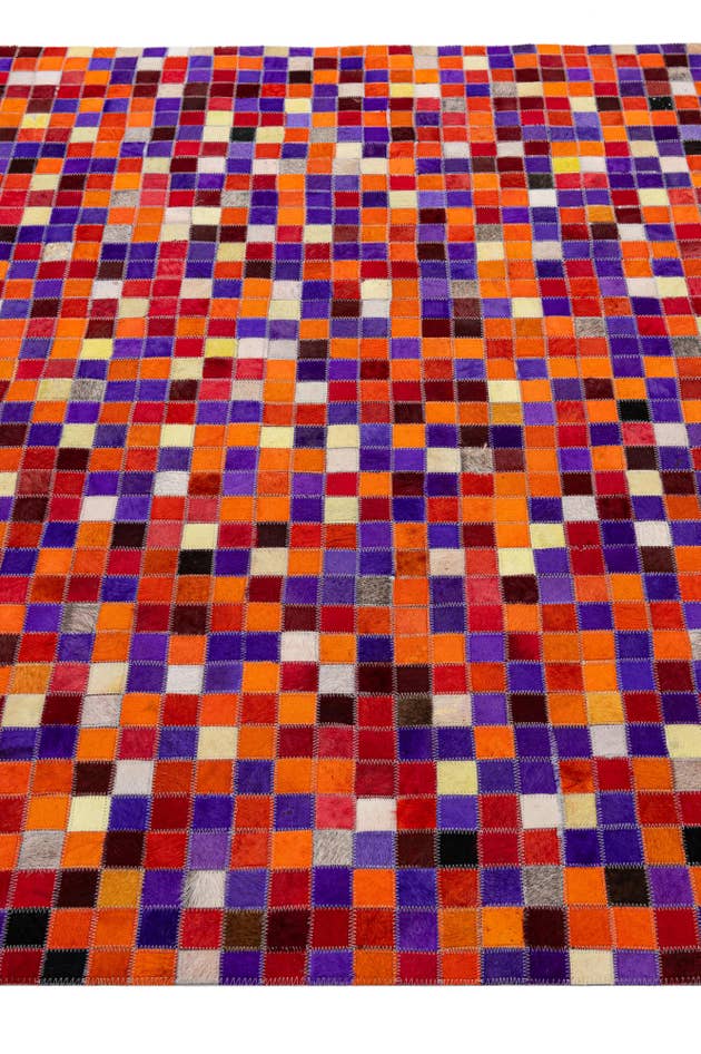 Detail image of 5' 2 x 8' 1 Cowhide - Patchwork Rug