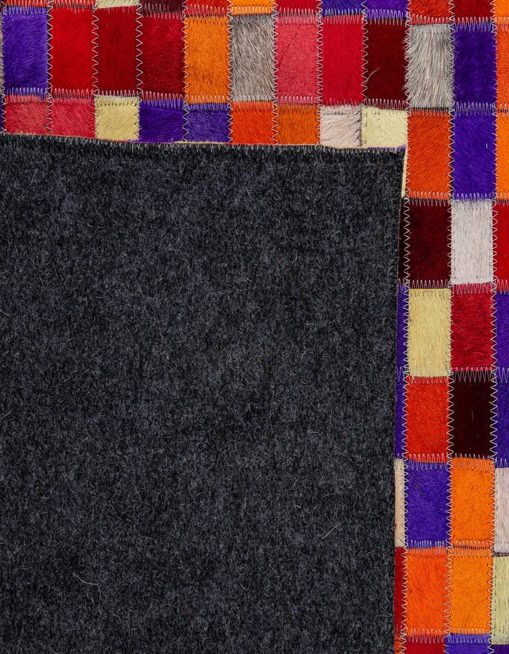 Detail image of 5' 2 x 8' 1 Cowhide - Patchwork Rug