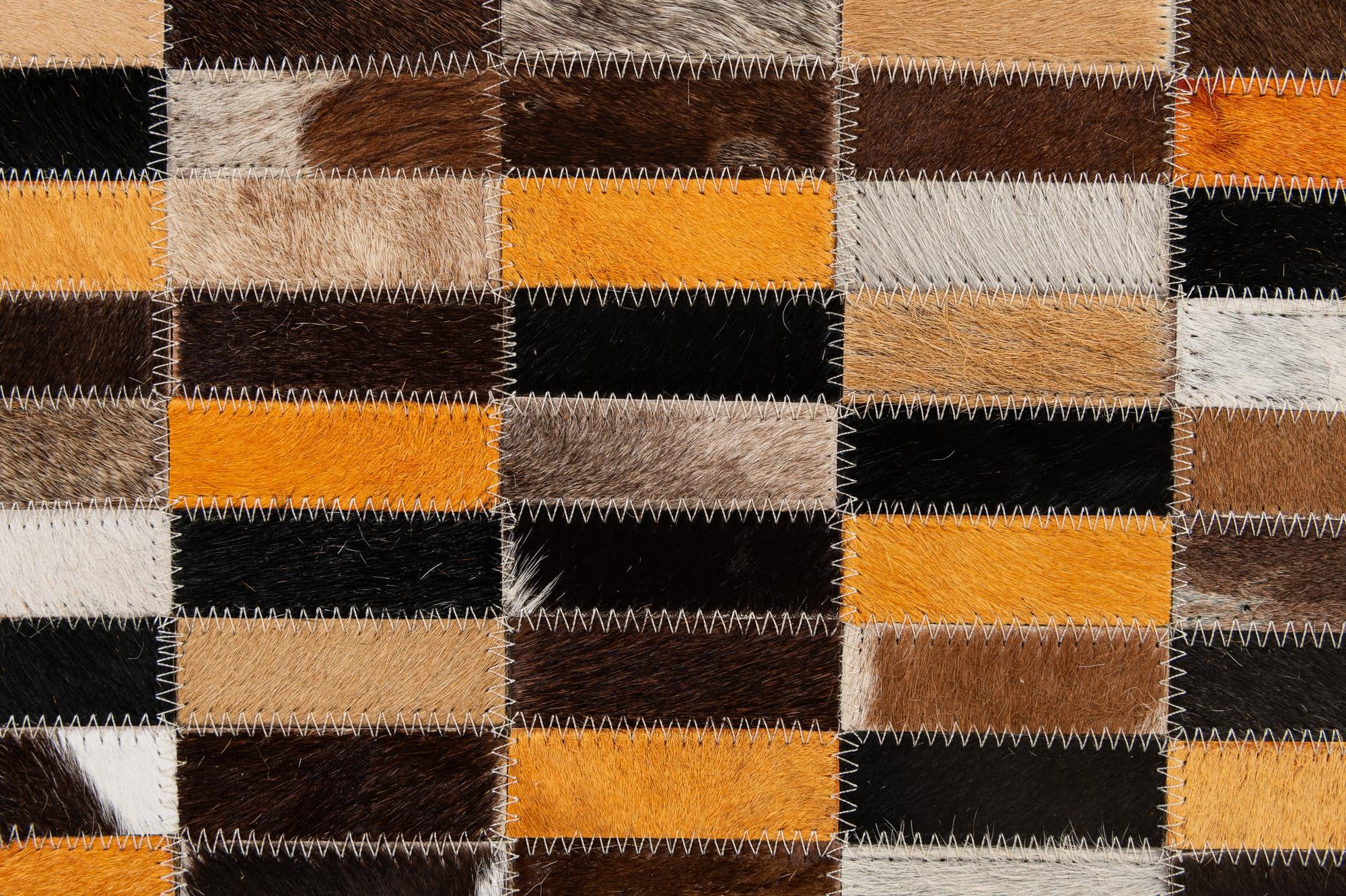 5' x 7' 11 Cowhide - Patchwork Rug