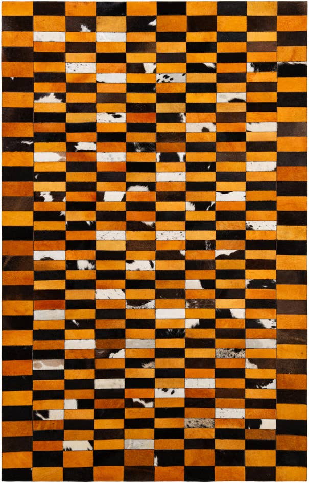 Detail image of 5' 2 x 7' 11 Cowhide - Patchwork Rug