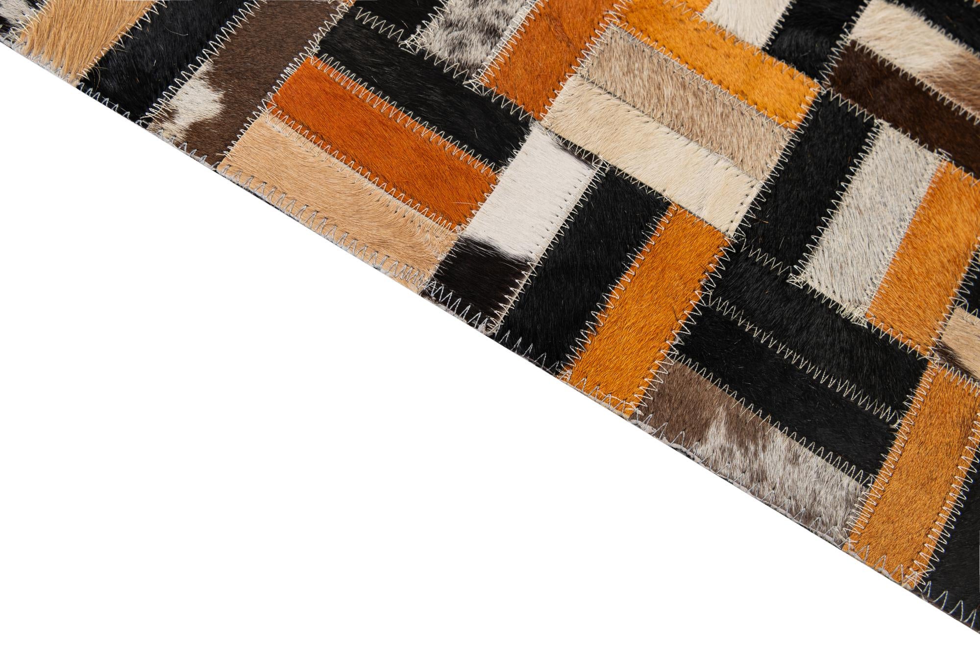 5' x 7' 10 Cowhide - Patchwork Rug