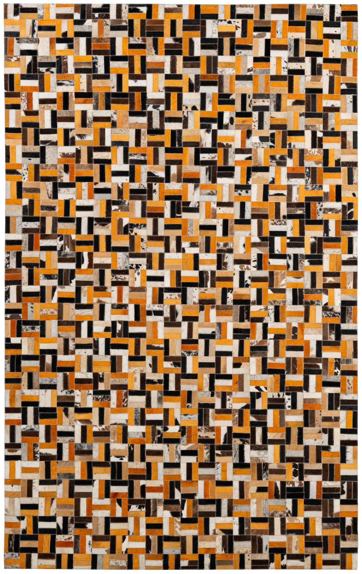 5' x 7' 10 Cowhide - Patchwork Rug