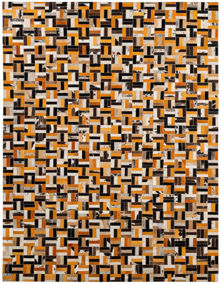 Detail image of 5' x 7' 10 Cowhide - Patchwork Rug