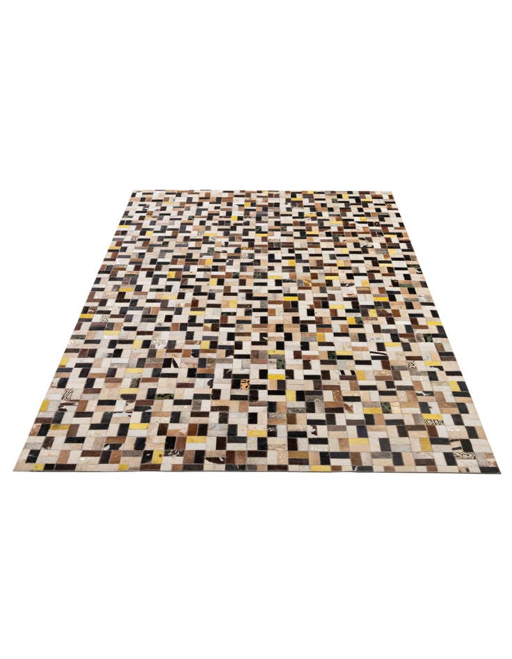 Detail image of 5' 1 x 8' Cowhide - Patchwork Rug