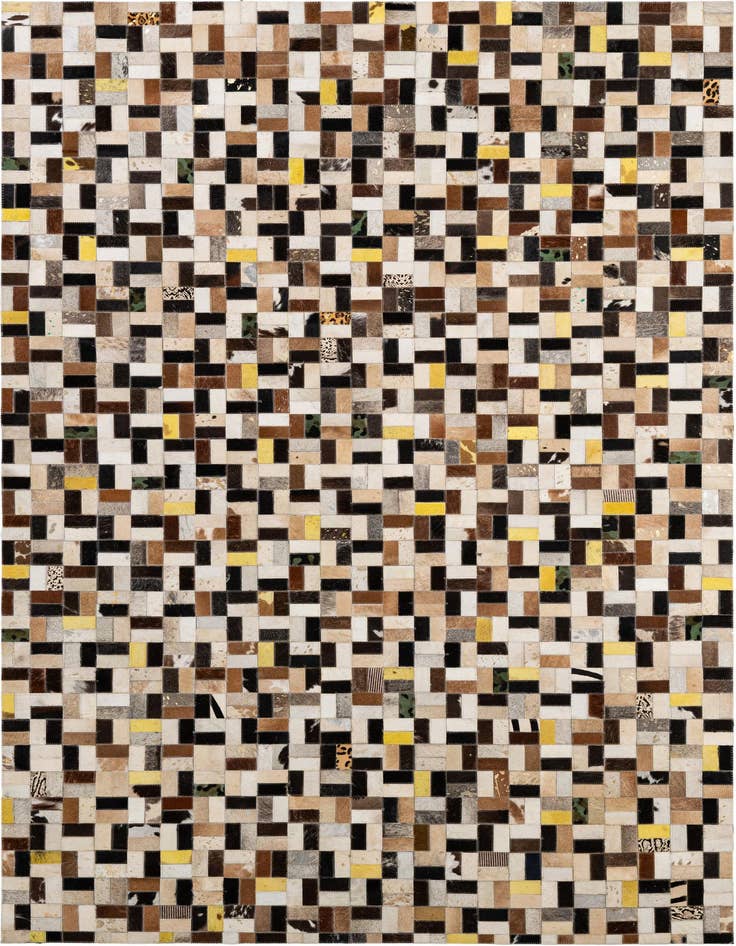 Detail image of 5' 1 x 8' Cowhide - Patchwork Rug