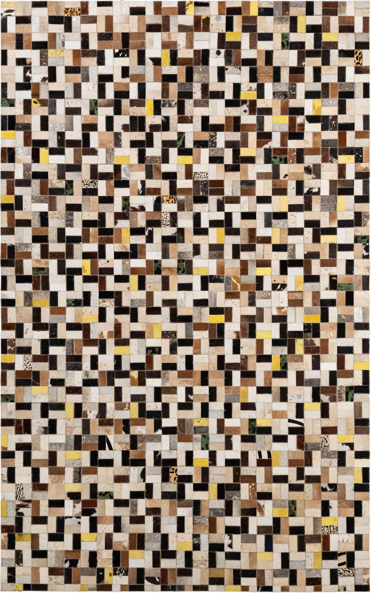 5' 1 x 8' Cowhide - Patchwork Rug
