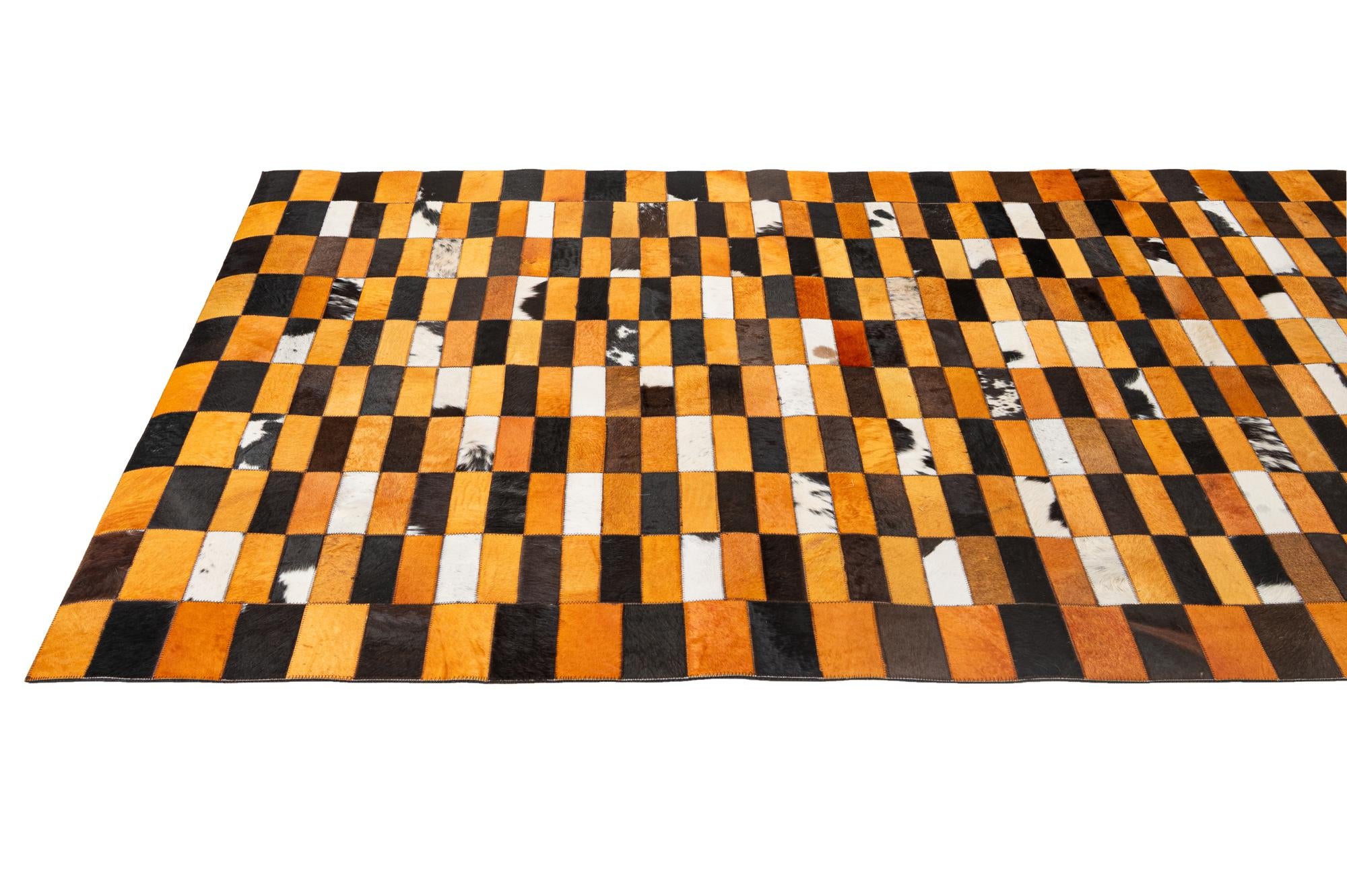 5' 1 x 7' 11 Cowhide - Patchwork Rug
